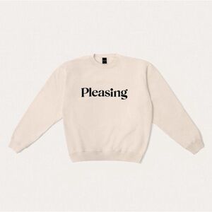 PLEASING BY HARRY STYLES CREAM CREWNECK SWEATSHIRT Size Large